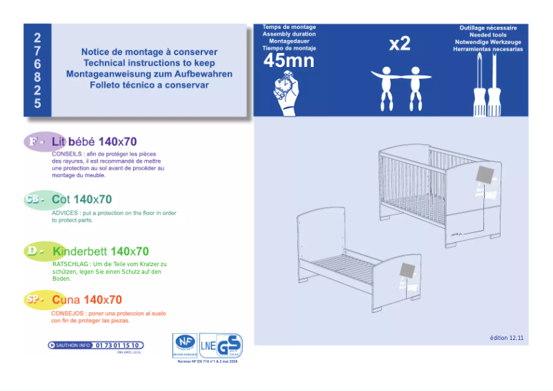 Page 1 de la notice Manuel utilisateur Sauthon Manhattan 276825