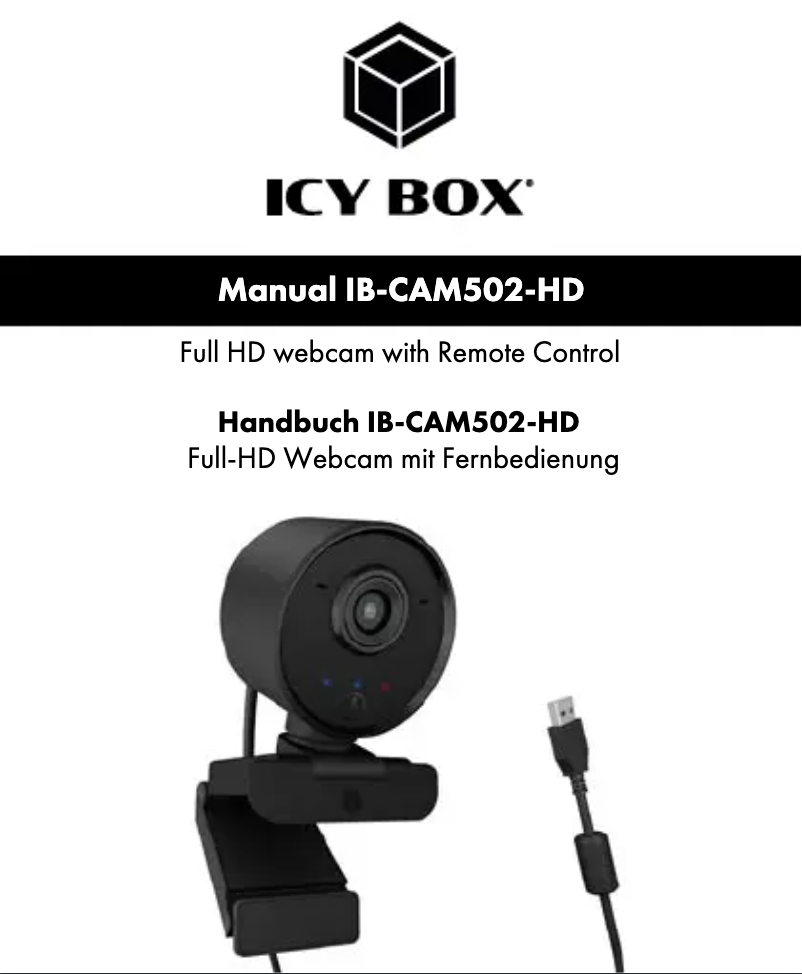 Page 1 de la notice Manuel utilisateur Icy Box IB-CAM502-HD