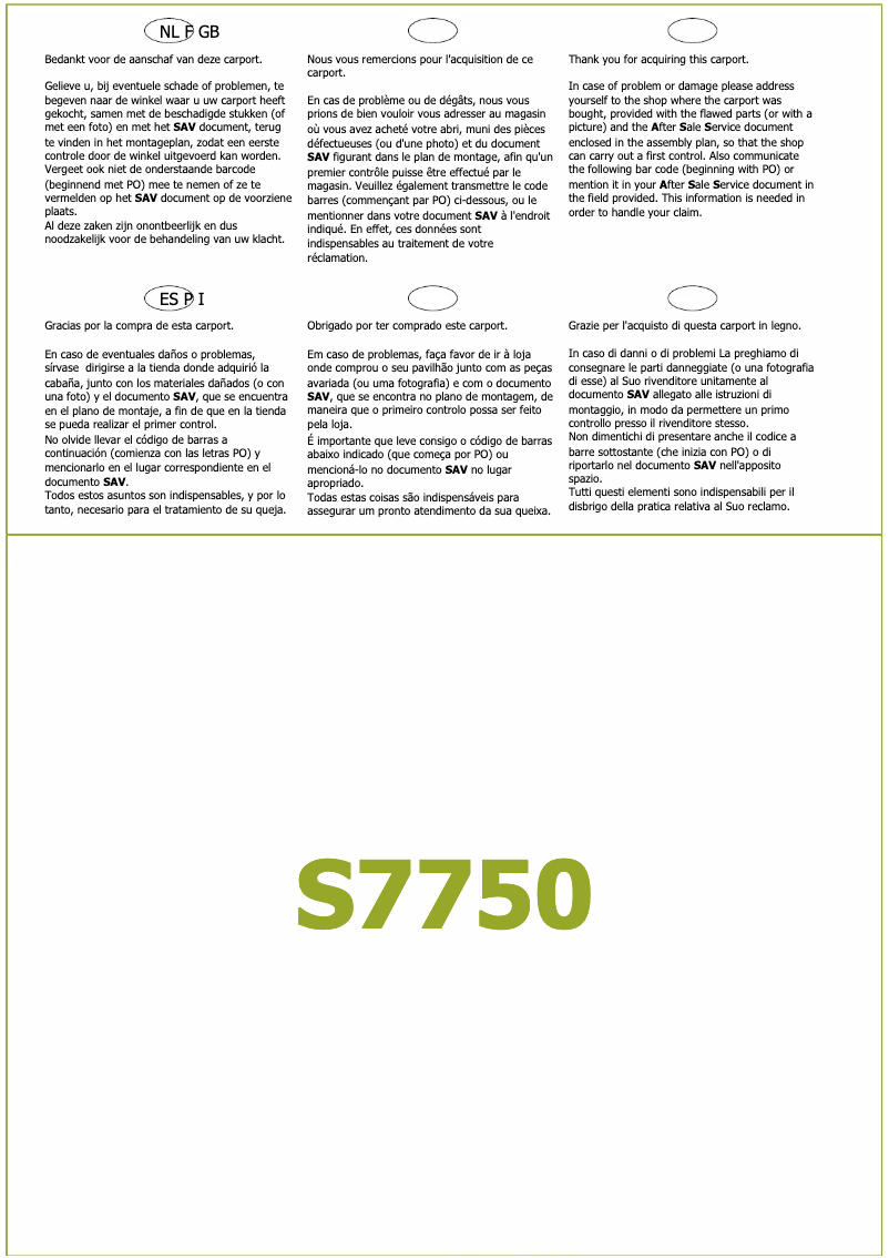 Image de la première page du manuel de l'appareil S7724