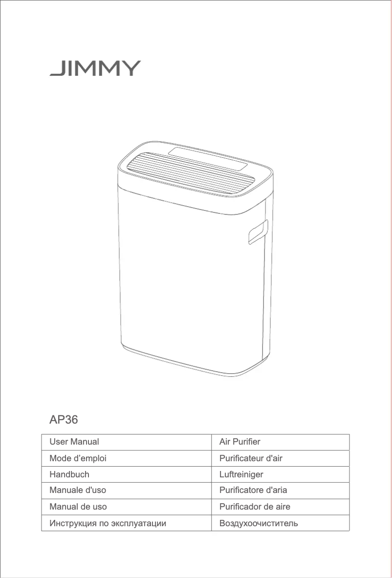 Page n°1 - Manuel utilisateur JIMMY AP36