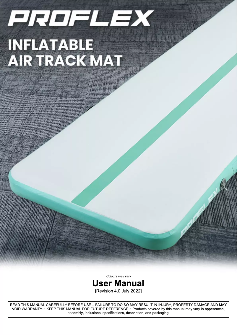 First page image of the manual for Air Track