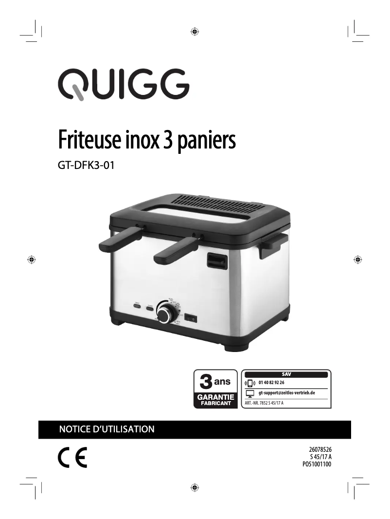 Image de la première page du manuel de l'appareil GT-DFK3-01