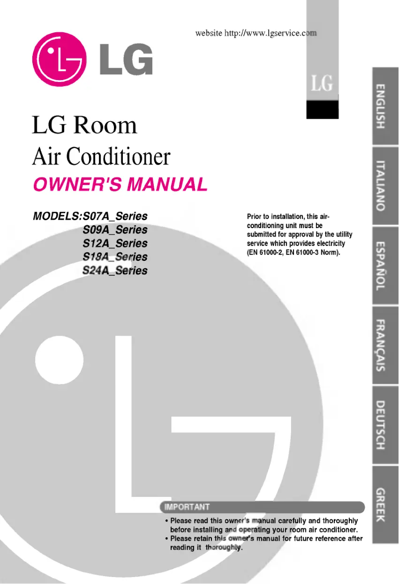 Page 1 de la notice Manuel utilisateur LG AS-W246TLG1