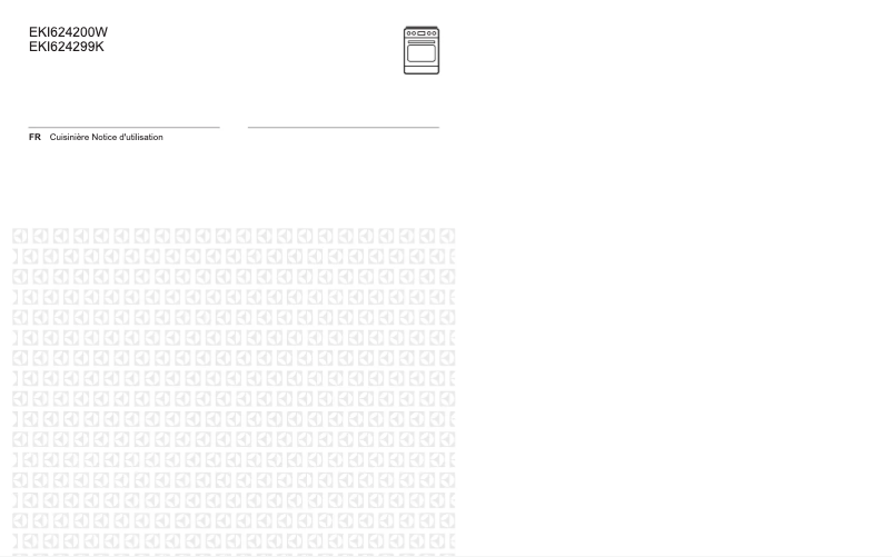 Page 1 de la notice Manuel utilisateur Electrolux EKI624299K