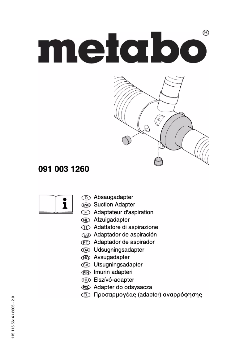 Page 1 de la notice Manuel utilisateur Metabo RD 100