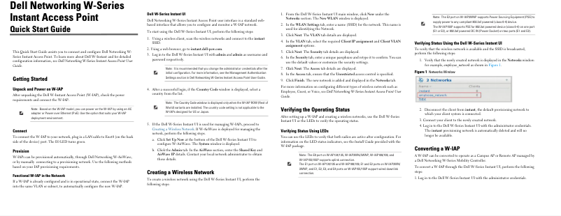 Image de la première page du manuel de l'appareil W-IAP155