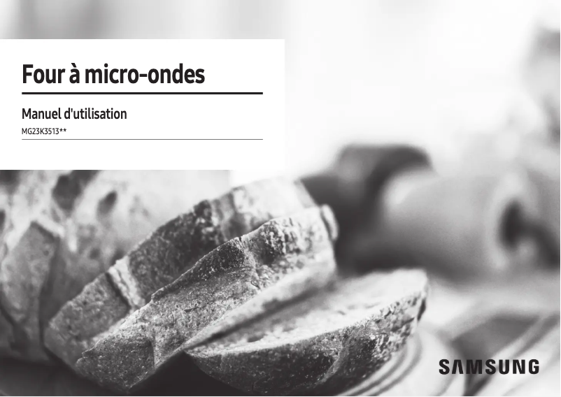 Page 1 de la notice Manuel utilisateur Samsung MG23K3513AS