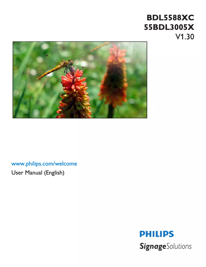 First page image of the manual for 55BDL3005X