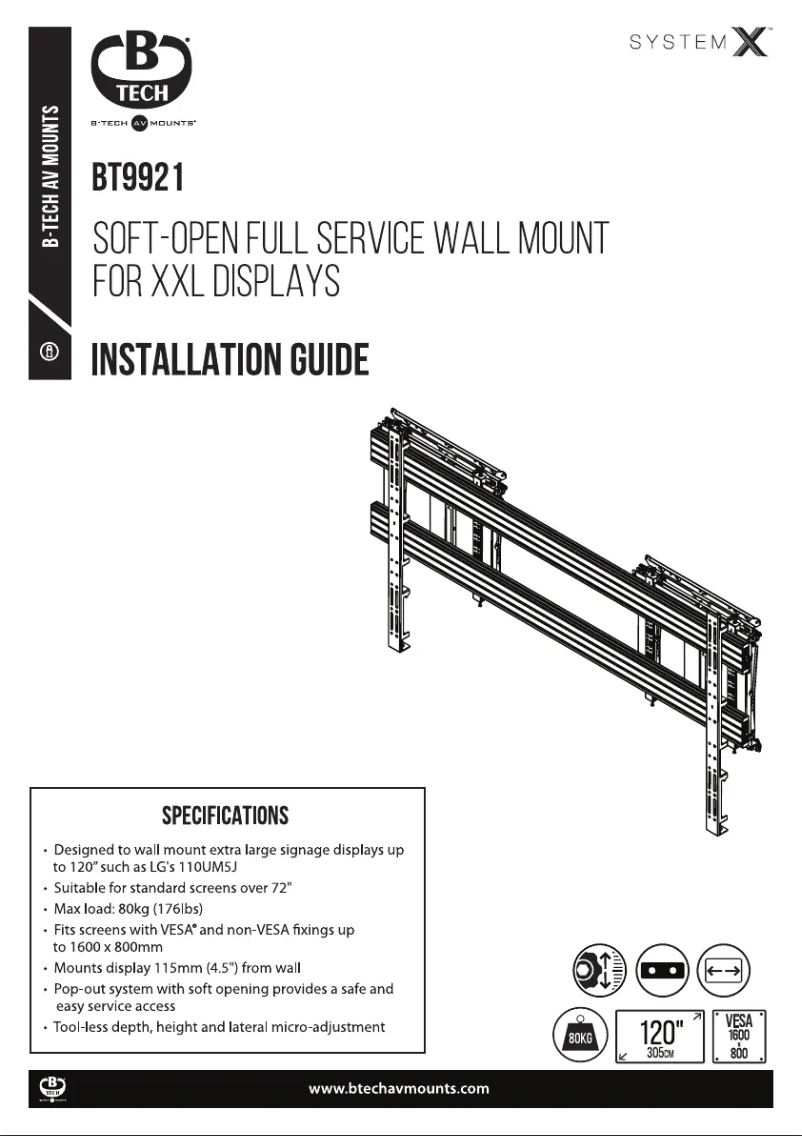Page 1 of the manual User Manual B-Tech BT9921