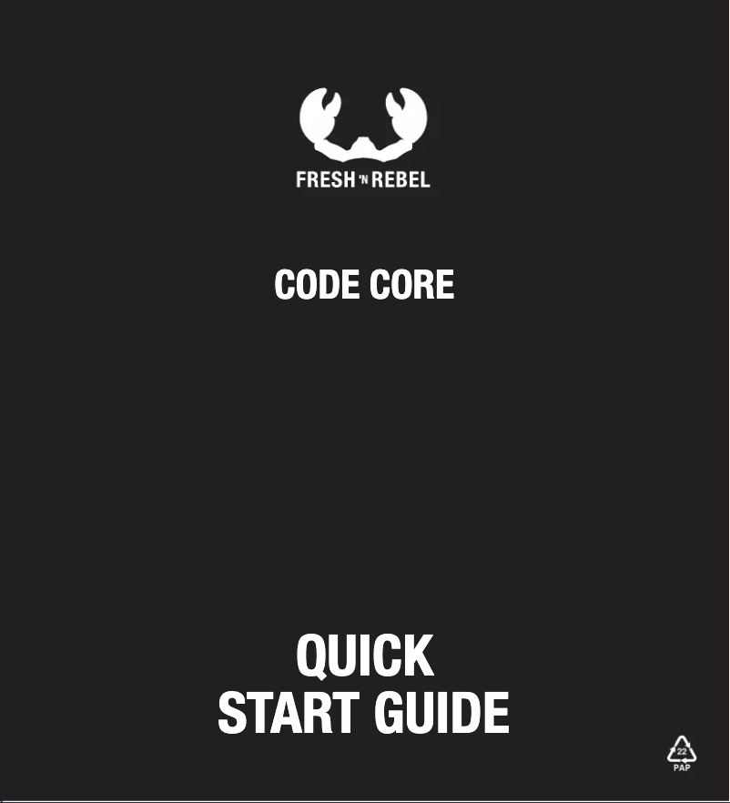 Page 1 de la notice Manuel utilisateur Fresh 'n Rebel Code Core