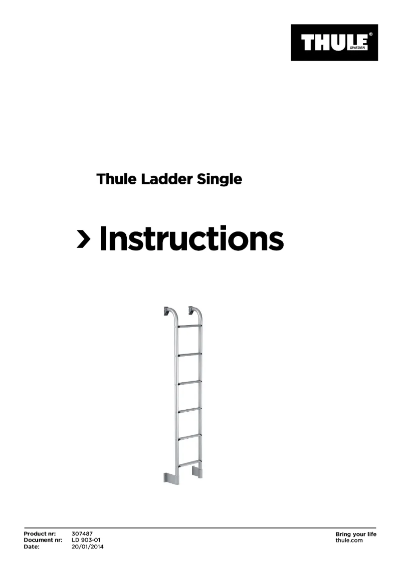 Page 1 de la notice Manuel utilisateur Thule Ladder 6 Steps