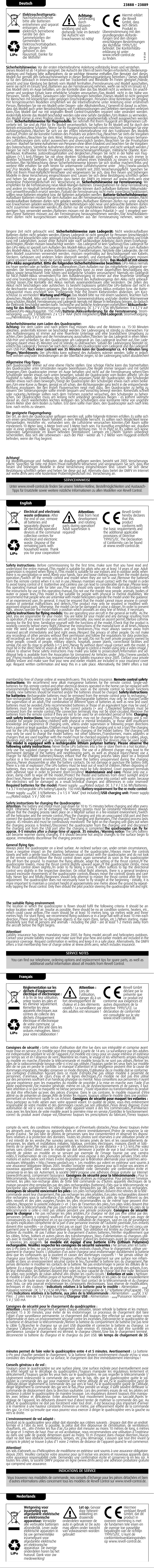 Page n°1 - Manuel utilisateur Revell Nano Quad FUN