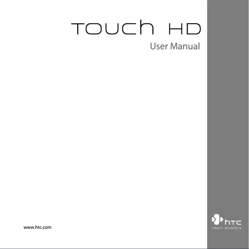 Page 1 de la notice Manuel utilisateur HTC Touch HD