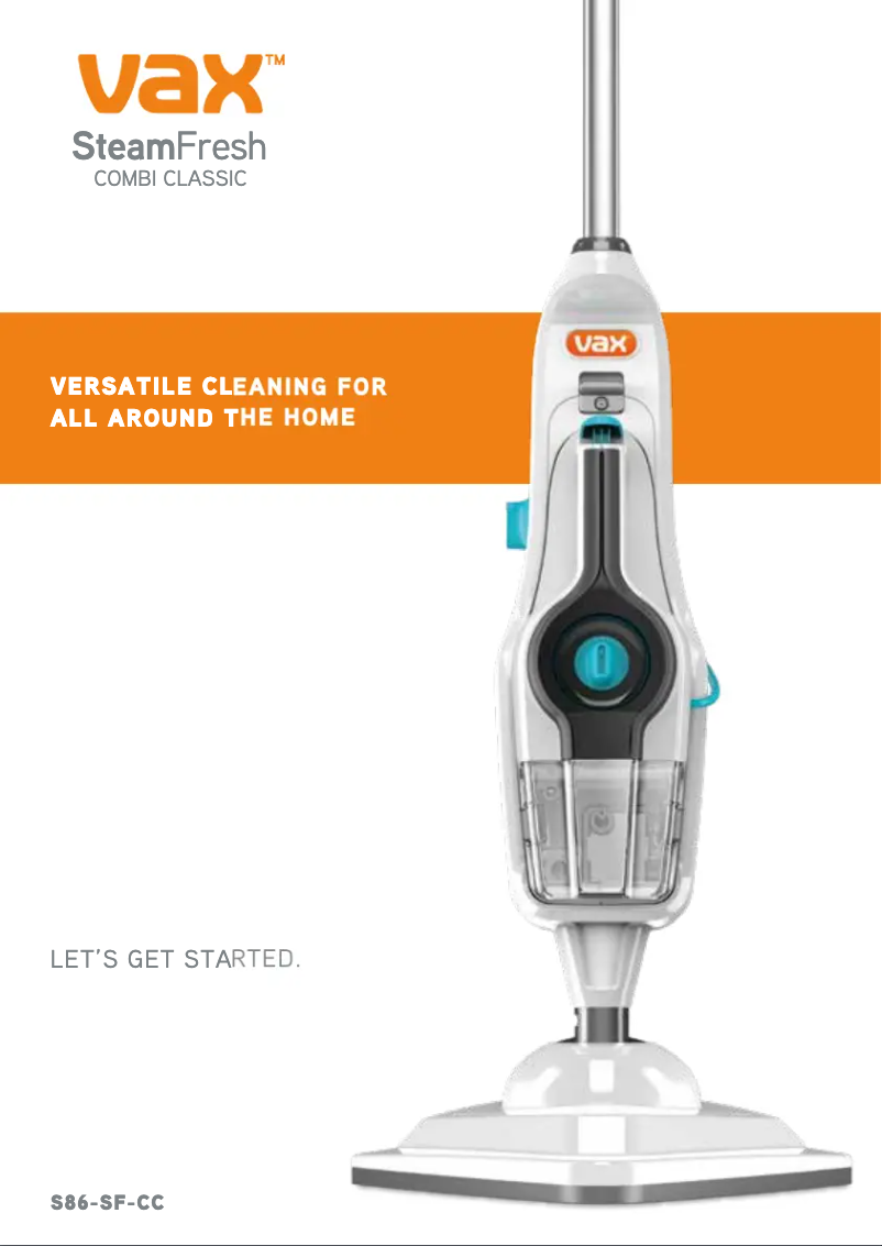 Page 1 de la notice Manuel utilisateur Vax Steam Fresh Combi S86-SF-C