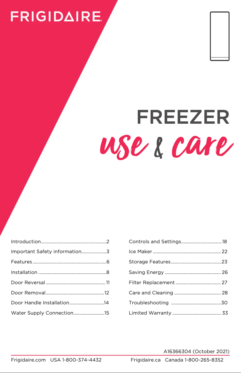 Image de la première page du manuel de l'appareil FPFU19F8WF