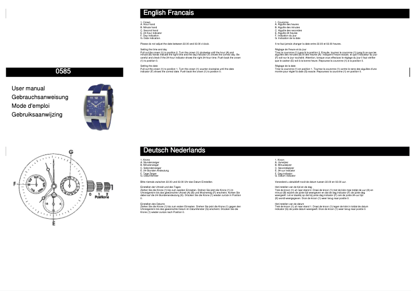 Page n°1 - Manuel utilisateur Davis 0585