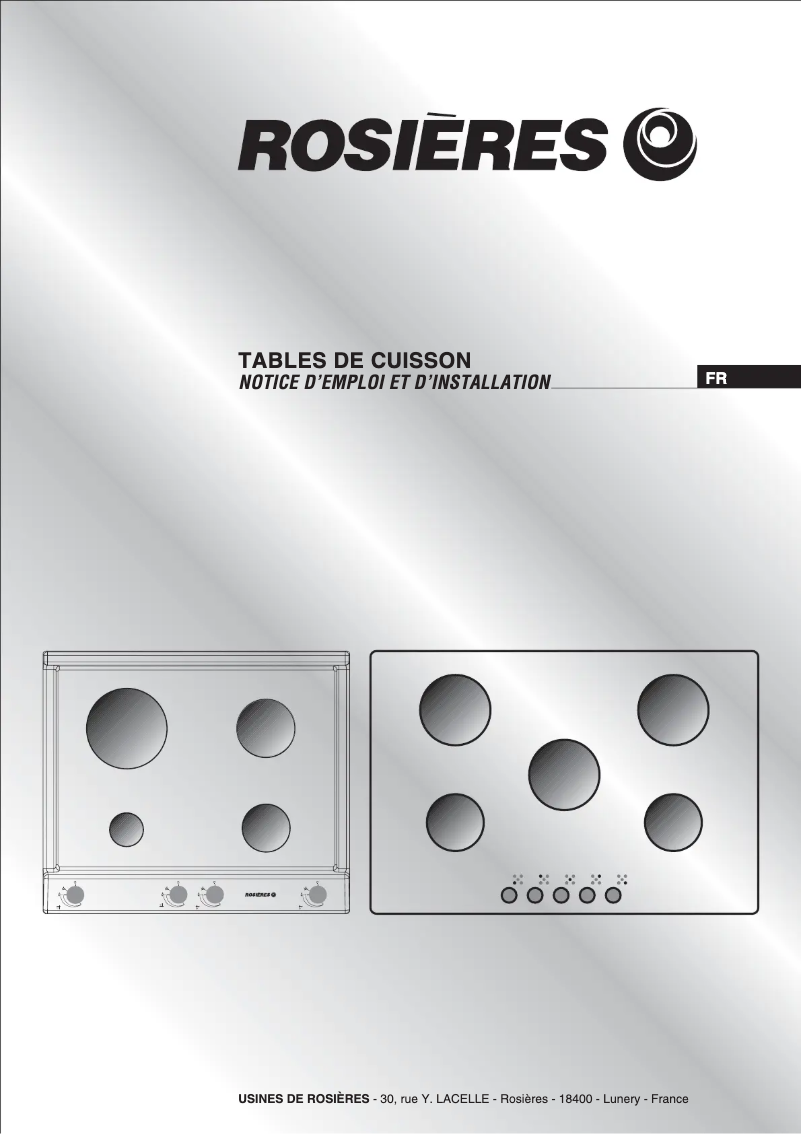 Page n°1 - Manuel utilisateur Rosieres TFG 301 EIN