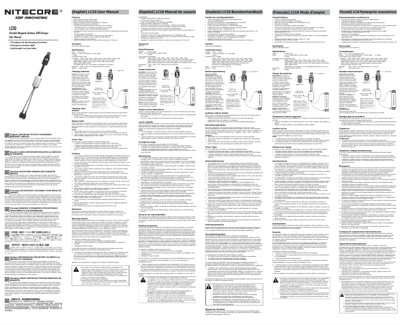 Image de la première page du manuel de l'appareil LC10