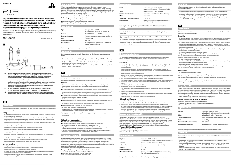 Page 1 de la notice Manuel utilisateur Sony PlayStation Move PS3