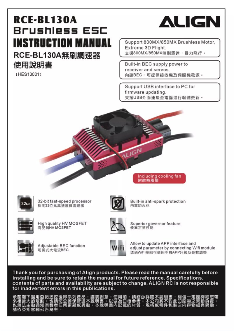 Page n°1 - Manuel utilisateur Align HES13001