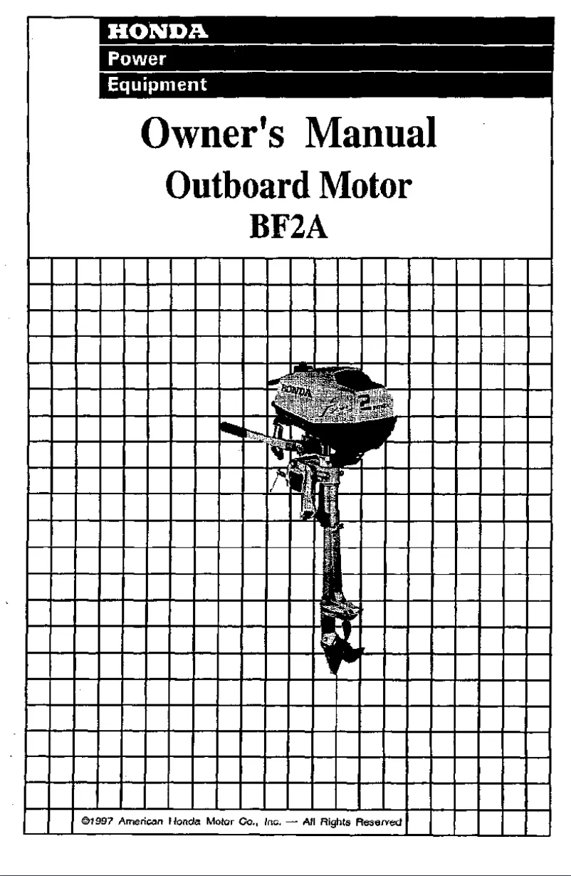 Page 1 de la notice Manuel utilisateur Honda BF2A (1997)