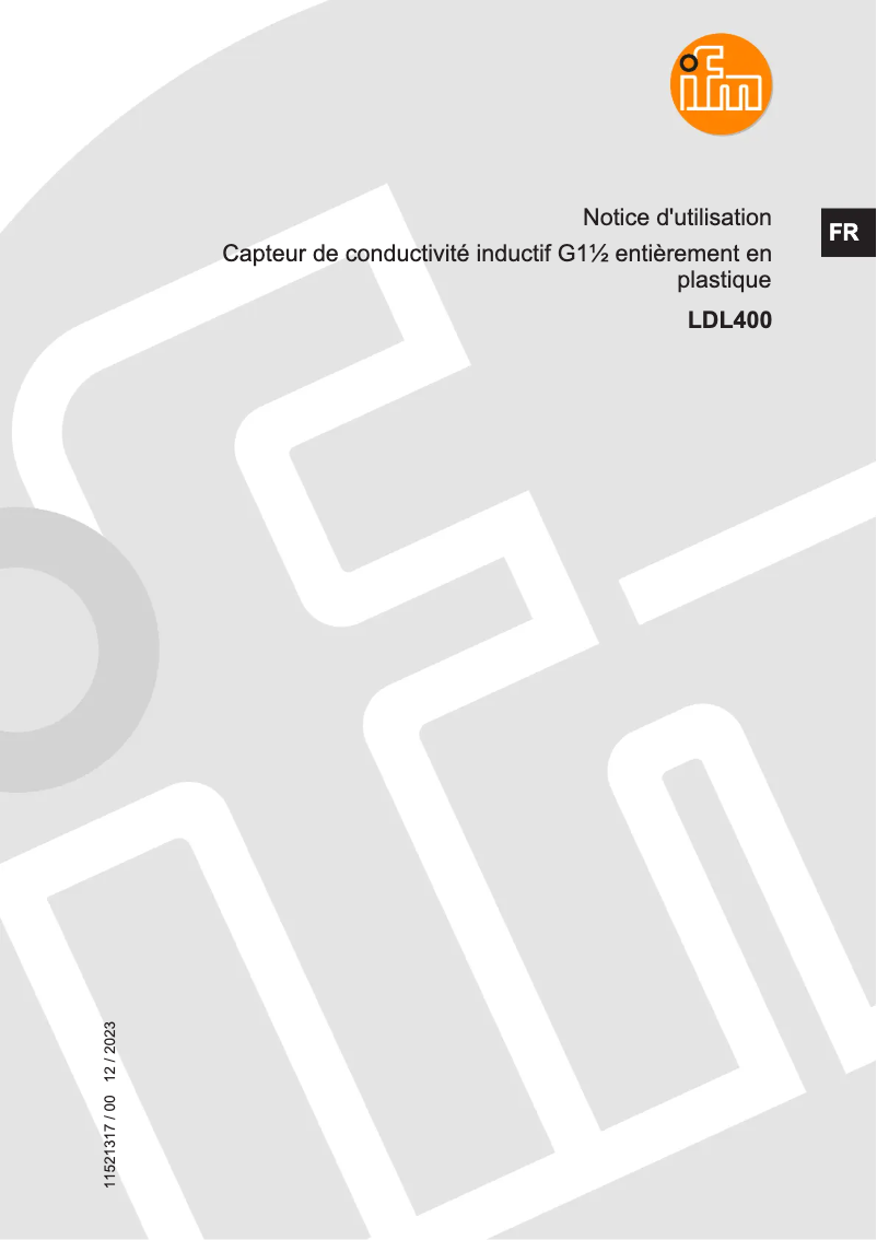 Image de la première page du manuel de l'appareil LDL400