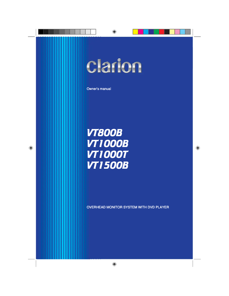 Página 1 del manual Manual de usuario Clarion VT1500B