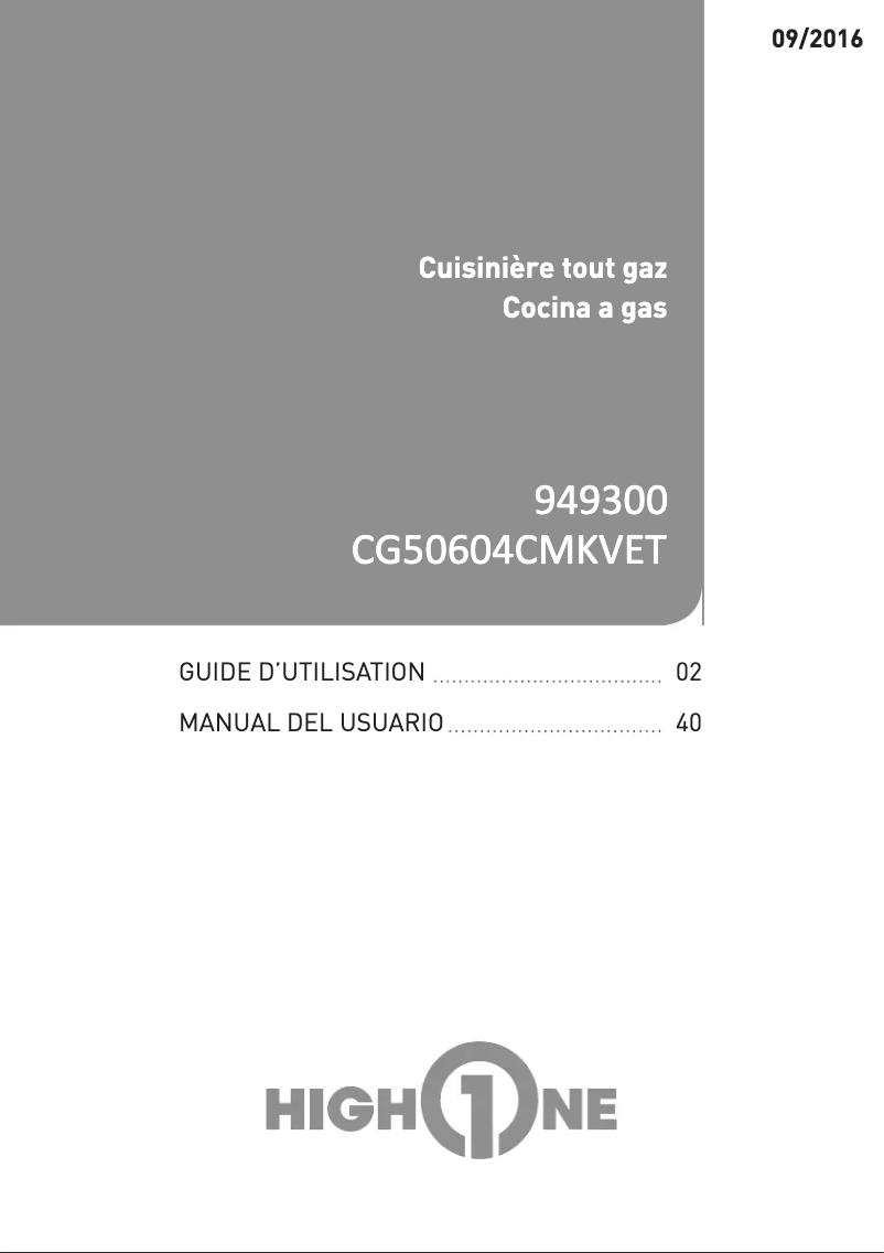 Page n°1 - Manuel utilisateur Valberg CG50604CMKVET