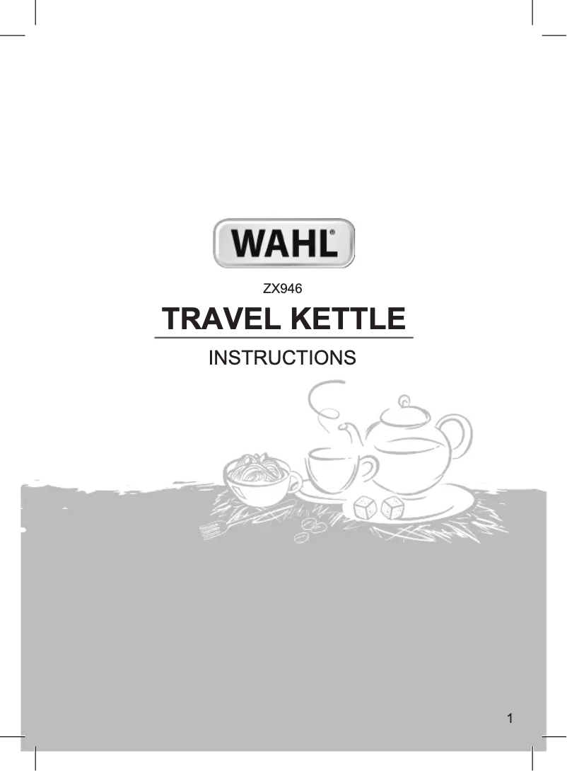Page n°1 - Manuel utilisateur Wahl Travel ZX946