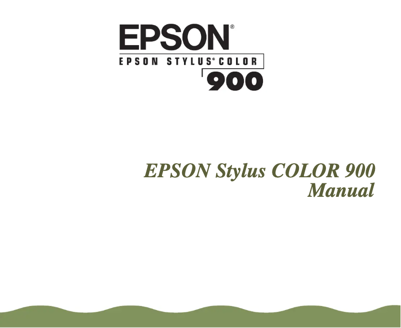 Image de la première page du manuel de l'appareil Stylus Color 900