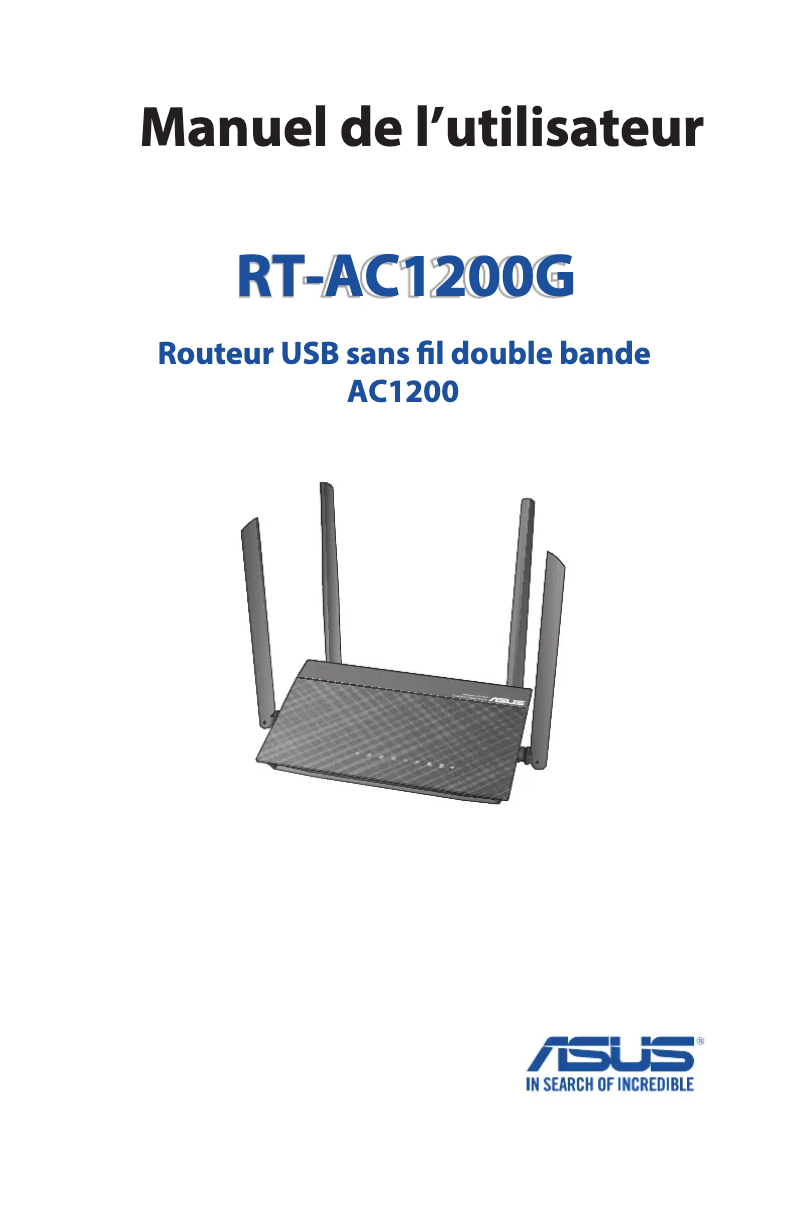 Image de la première page du manuel de l'appareil RT-AC1200G