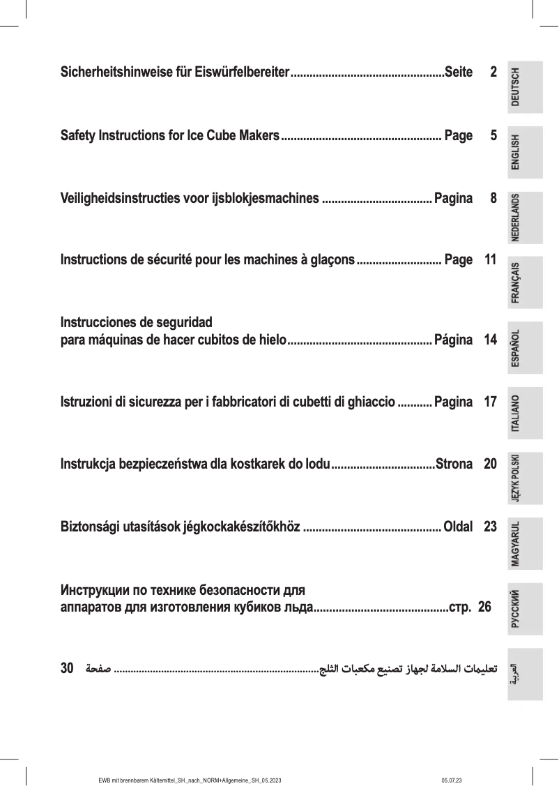 Page 1 de la notice Instructions / montage Clatronic EWB 3798