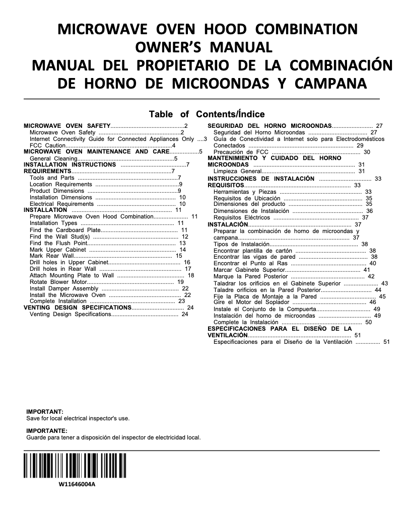 Page n°1 - Manuel utilisateur JennAir JMHF730RBL