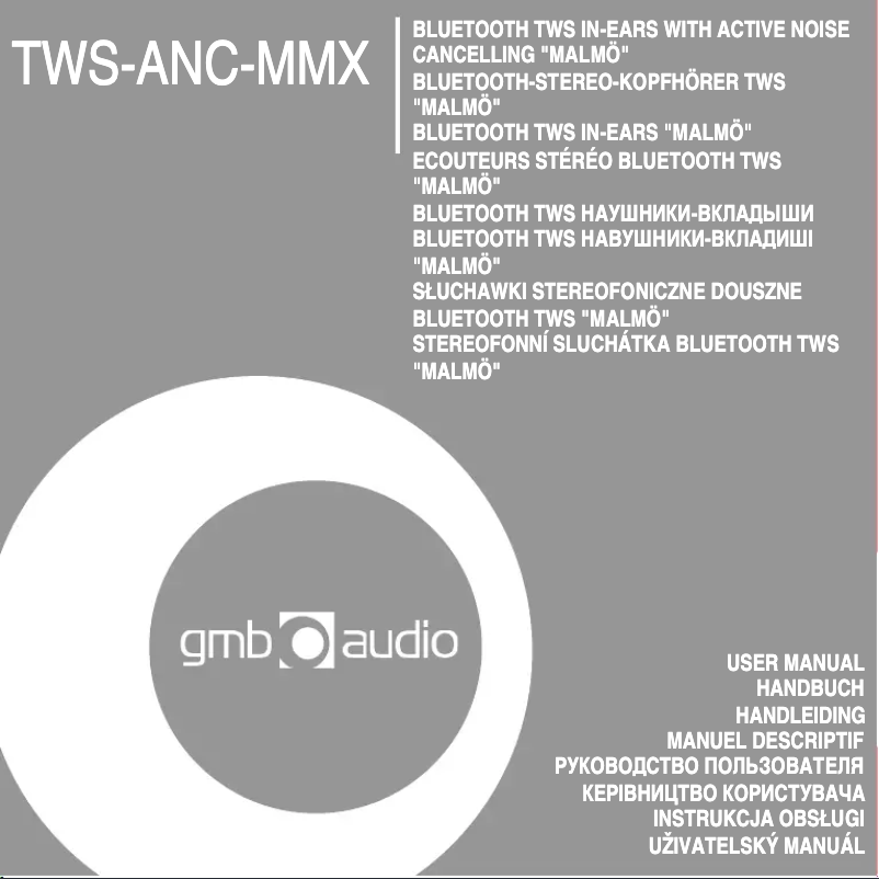 Page 1 de la notice Manuel utilisateur GMB Audio TWS-ANC-MMX