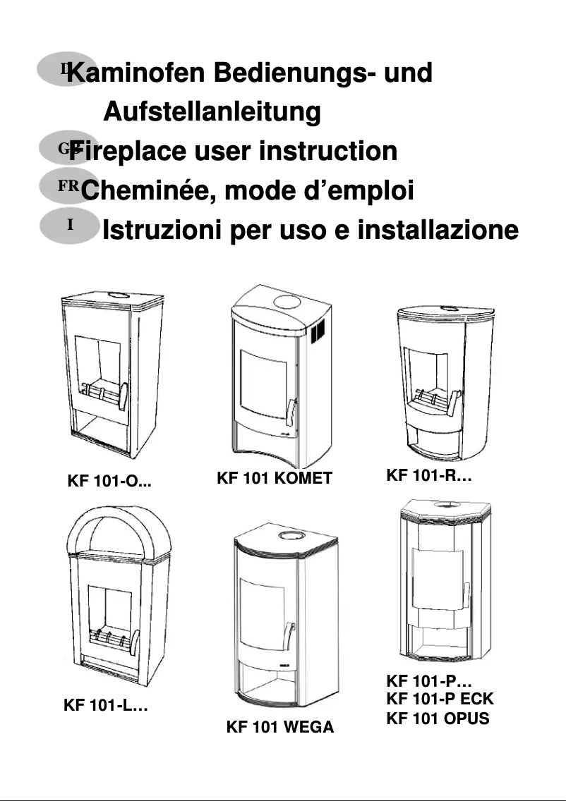 Image de la première page du manuel de l'appareil KF 101