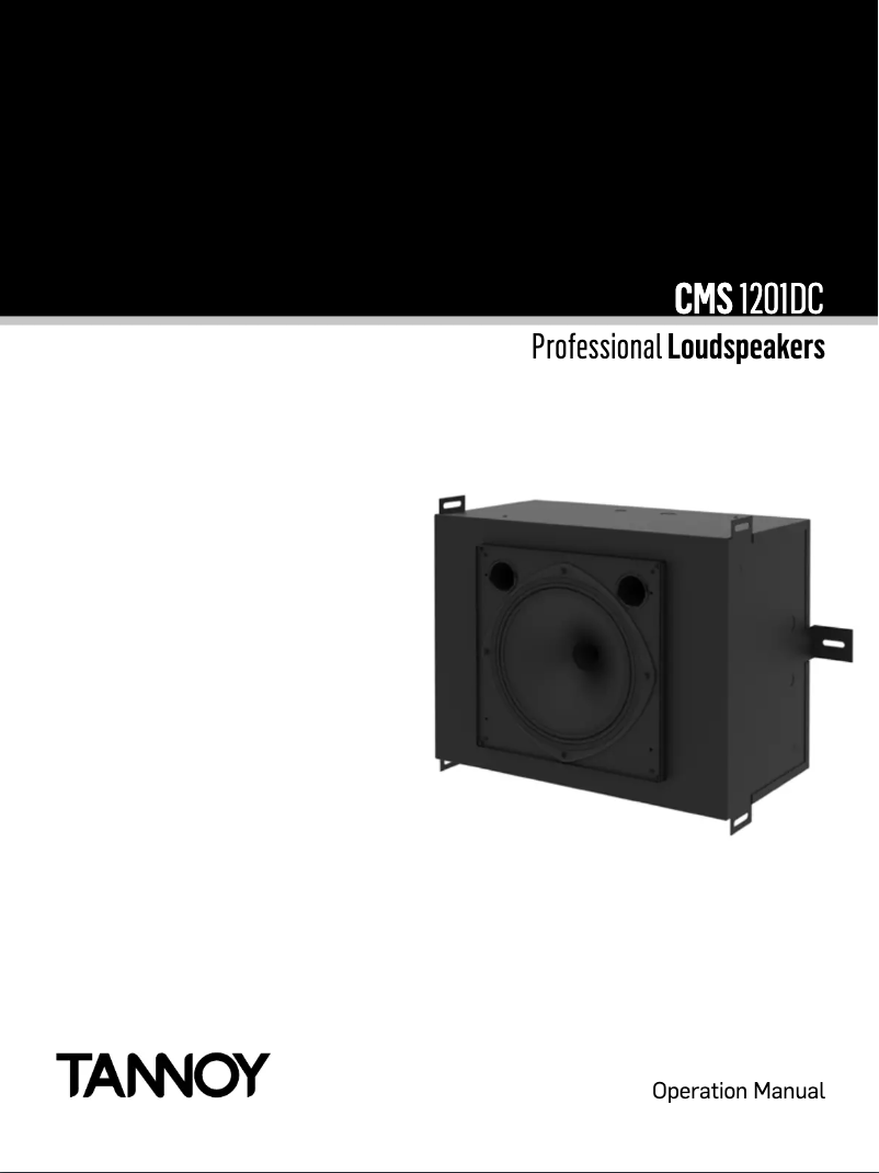 Page 1 de la notice Manuel utilisateur Tannoy CMS 1201DCT