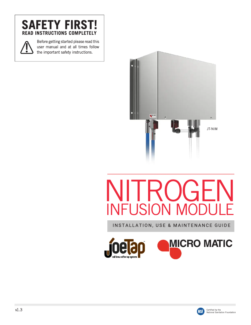 Page n°1 - Manuel utilisateur Micro Matic MDD23-E