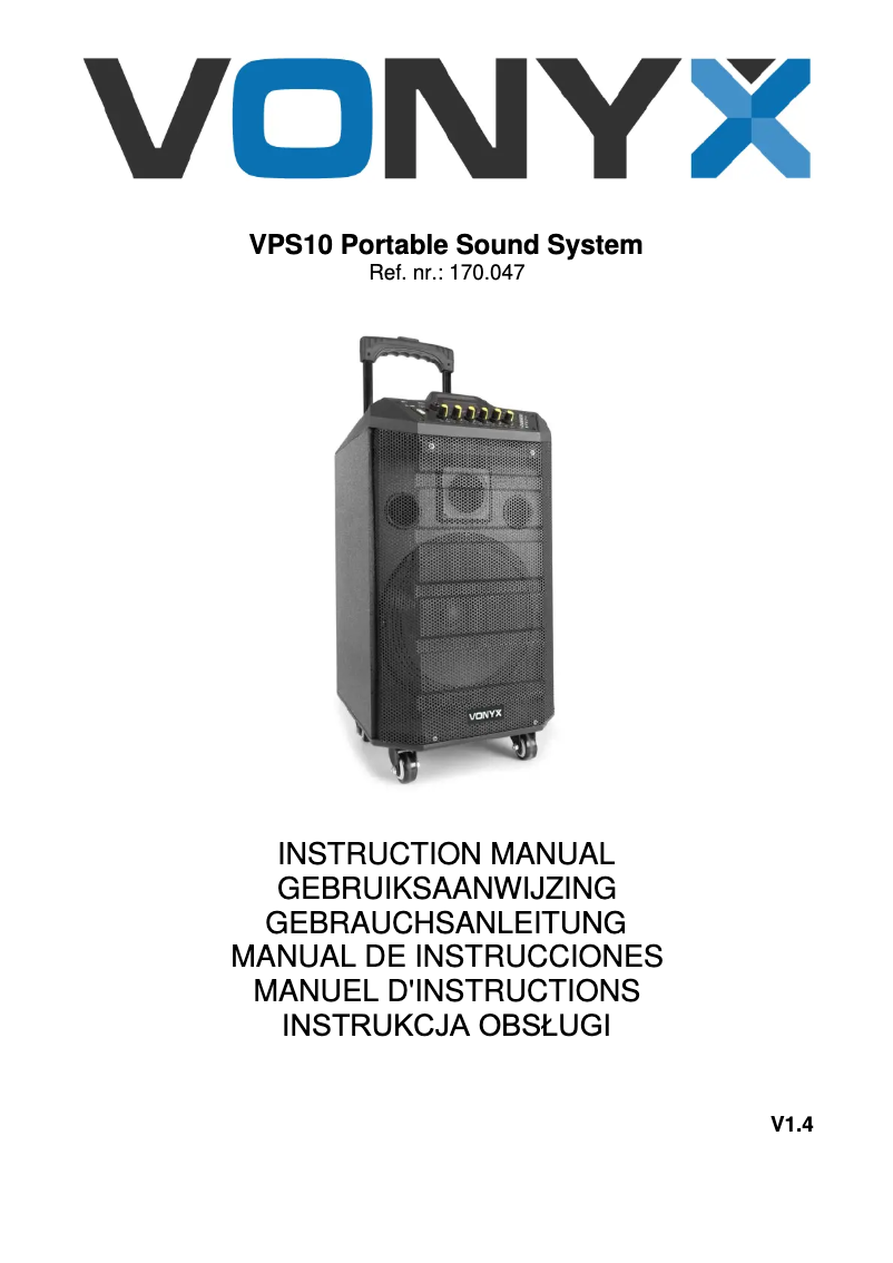 Página 1 del manual Manual de usuario Vonyx VPS10