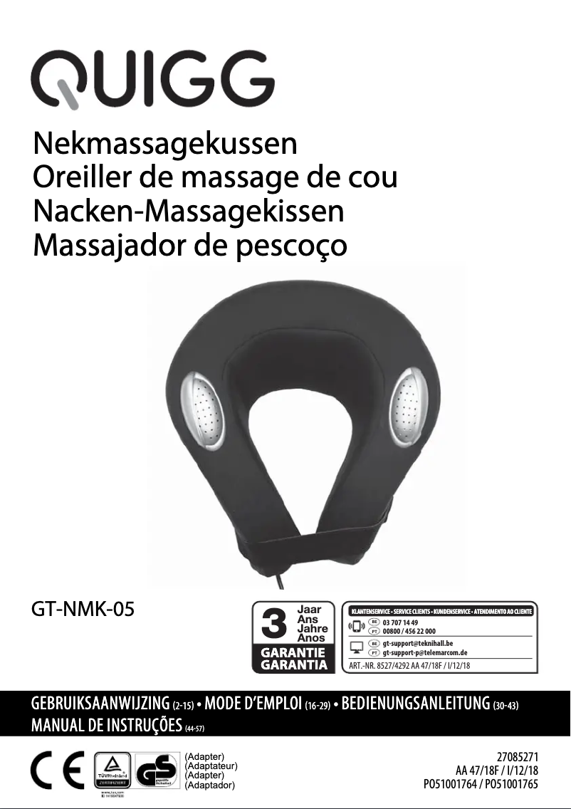 Image de la première page du manuel de l'appareil GT-NMK-05