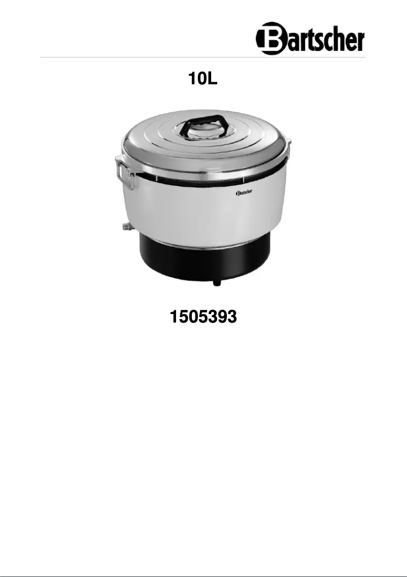 Page 1 de la notice Manuel utilisateur Bartscher 1505393