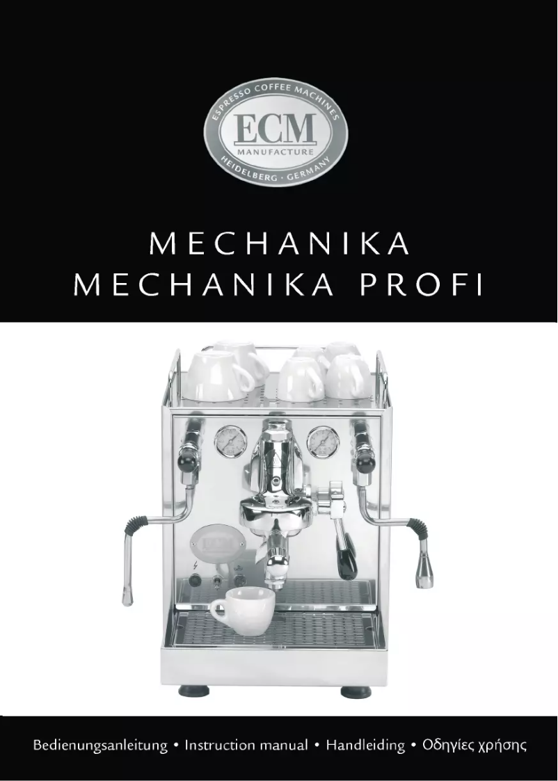 Page 1 de la notice Manuel utilisateur ECM Mechanika Profi