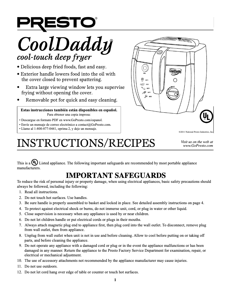 Image de la première page du manuel de l'appareil CoolDaddy