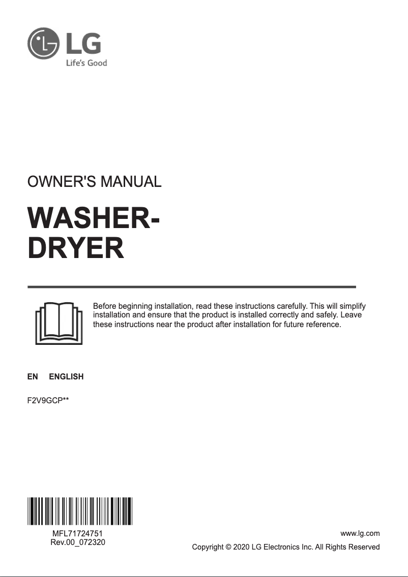 Imagen de la primera página del manual del dispositivo F2V9GCP2E