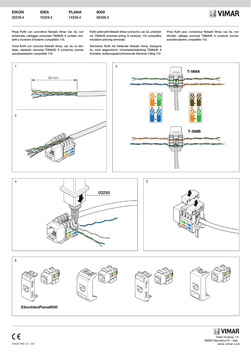 Page n°1 - Manuel utilisateur Vimar 20339.5.B
