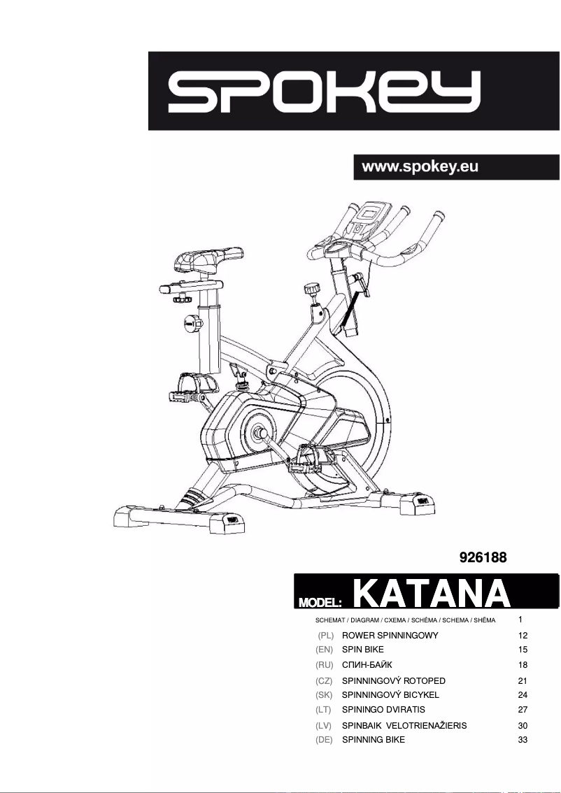 Page 1 de la notice Manuel utilisateur Spokey Katana