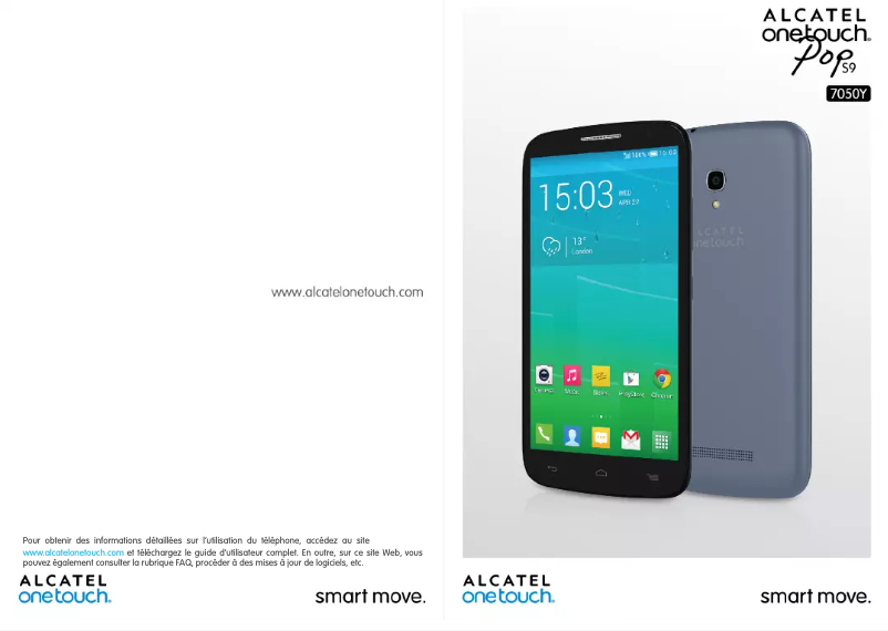 Page 1 de la notice Manuel utilisateur Alcatel One Touch Pop S9