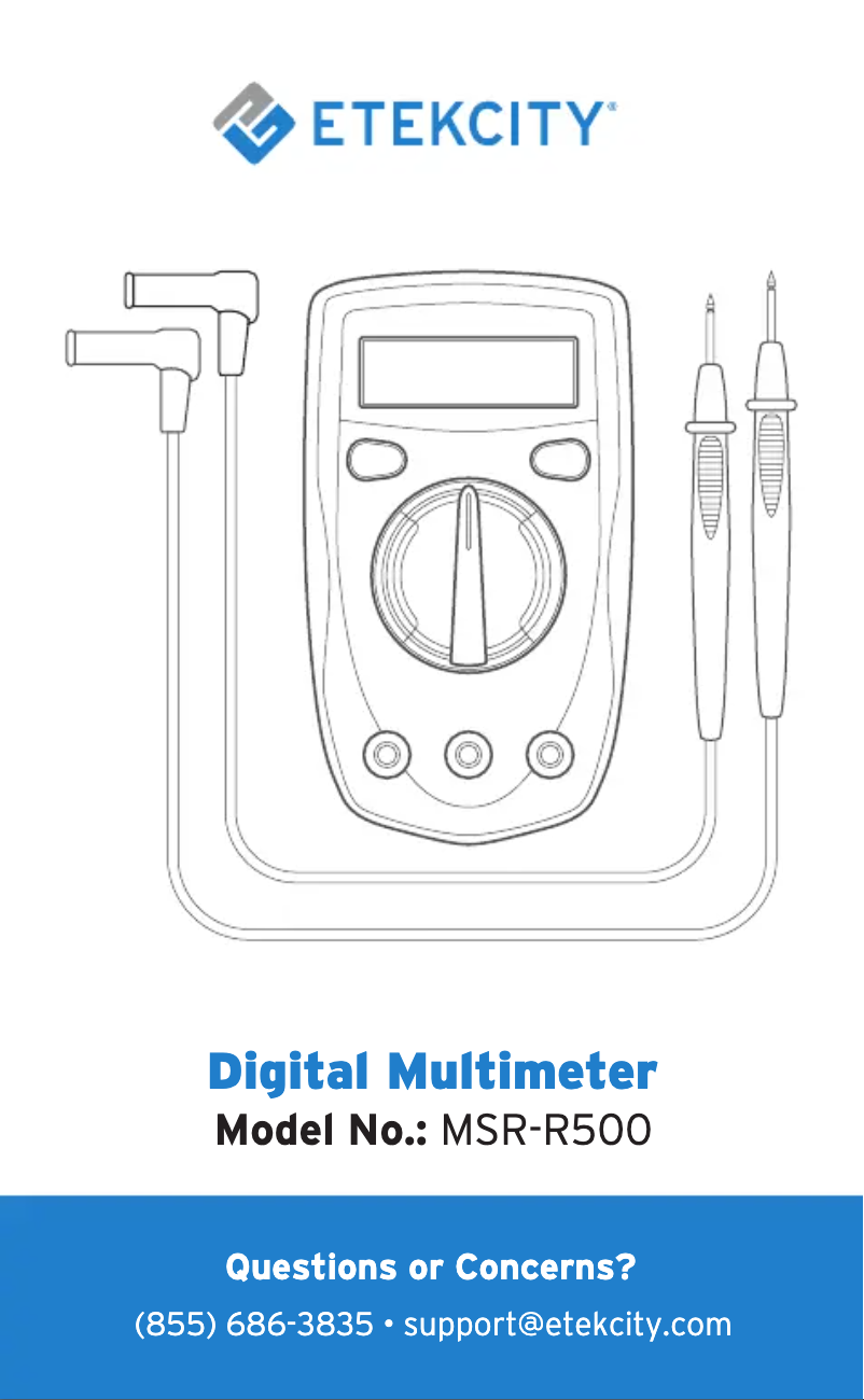 Page n°1 - Manuel utilisateur Etekcity MSR-500