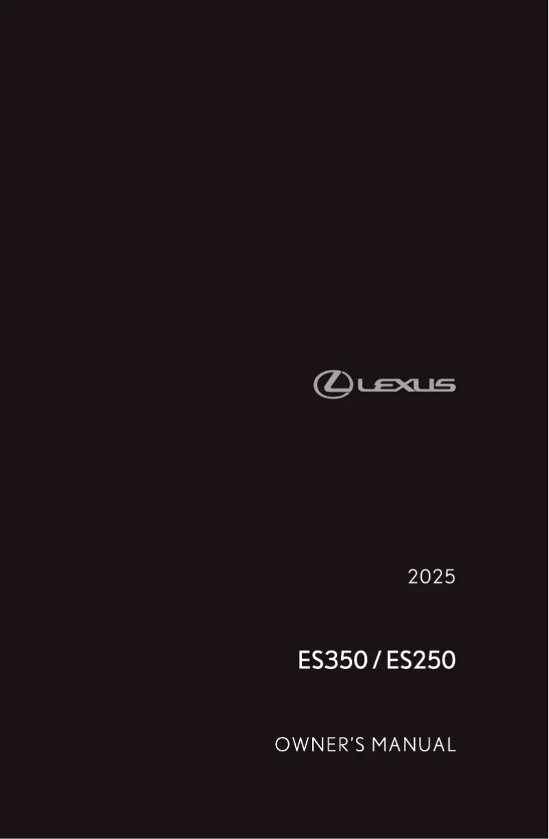 Page 1 de la notice Manuel utilisateur Lexus ES 350 (2025)