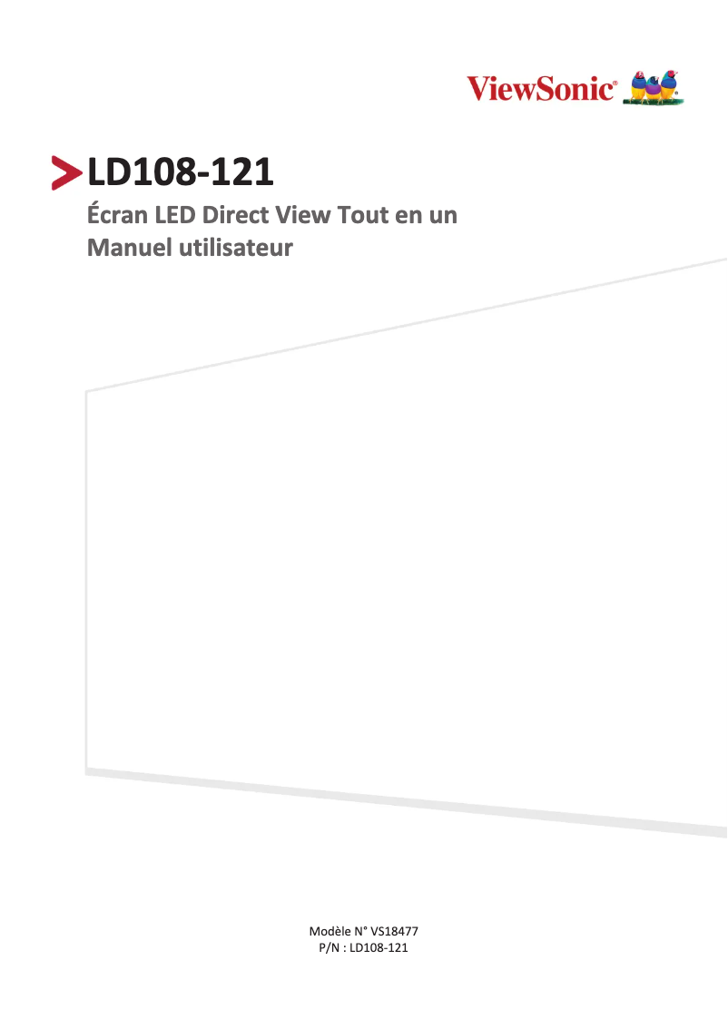 Page n°1 - Manuel utilisateur Viewsonic LD108-121