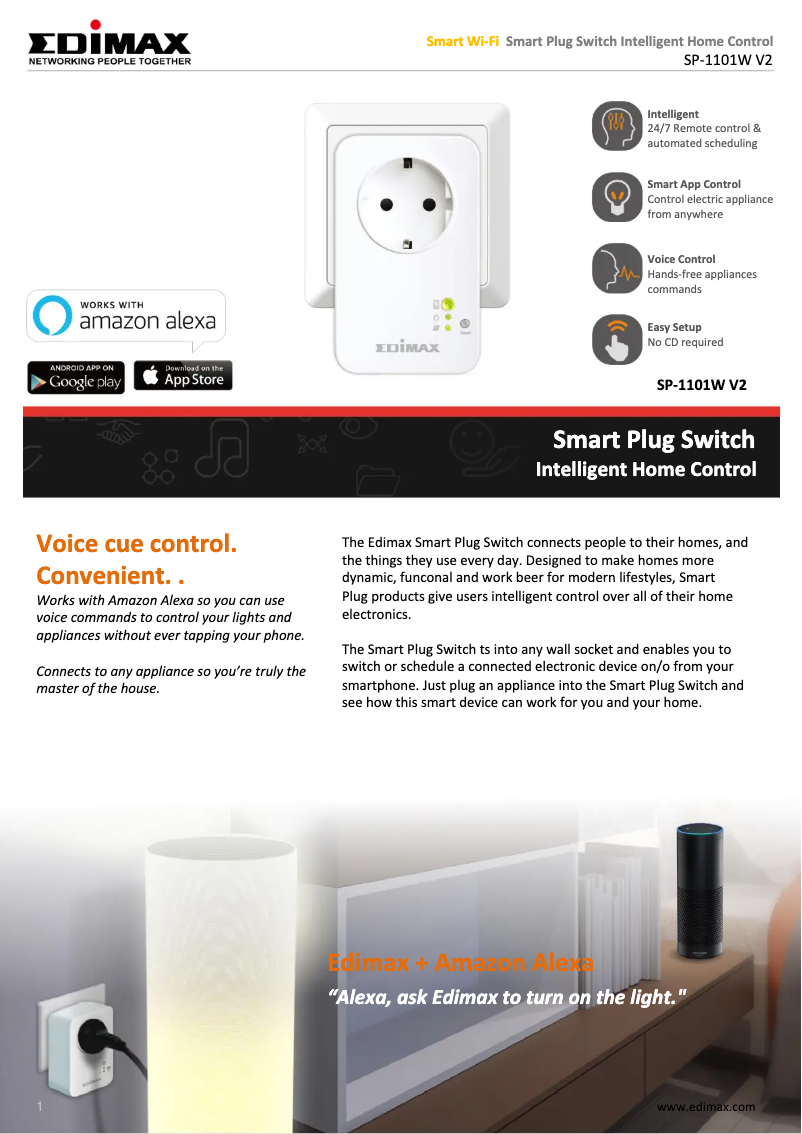 Image de la première page du manuel de l'appareil SP-1101W V2